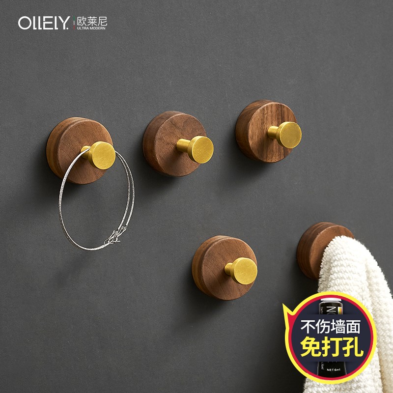 Light Lavish Hood Hook Hanger Creative Wall Doorway Wall Dressing Room Clothes Door Rear Hook Free of perforated wood