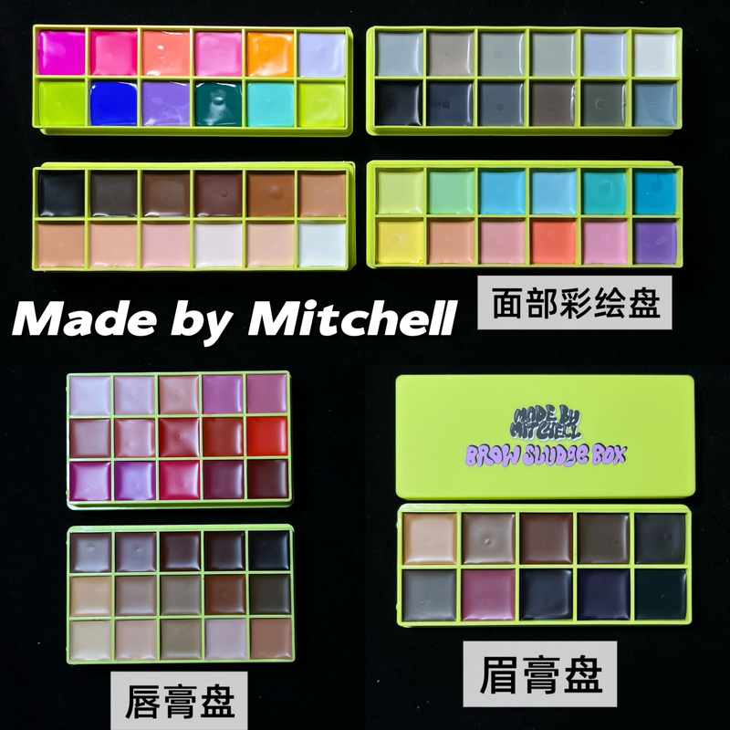 Made by Mitchell Face Painting Palette Eyeshadow Palette/Eyebrow Cream Palette/Lipstick Palette Colourcase Made by Mitchell Face Painting Palette Eyeshadow Palette/Eyebrow Cream Palette/Lipstick Palette Colourcase