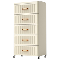 Drawer-type storage cabinet living room household storage thickened plastic installation-free bedside multi-layer snack storage chest of drawers