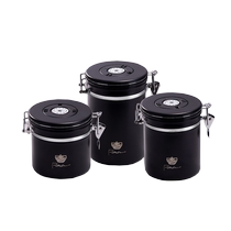 304 stainless steel coffee bean sealed tank one-way exhaust valve coffee powder storage tank with spoon 1036