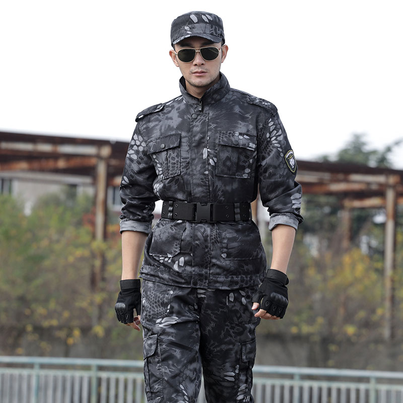 Camouflage suit men four seasons thin wear resistant and dirty work wear-resistant workplace labor wear-oriented workplace in summer