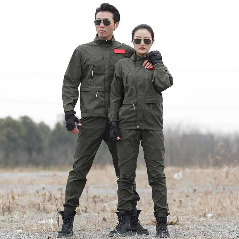 Genuine Military Green Casual Clothing Men's Set Spring Autumn Outdoor Workout Worksuit Suit Pure Cotton Camouflak Clothes Men