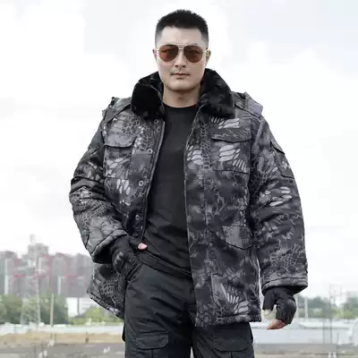 Winter thick camouflage clothing outdoor tactical coat men warm cotton thick wear-resistant men's training work clothes