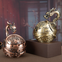 High-end metal ashtray 2022 new home office Anti-flying ash smoke-proof Smell Creative Personality Trend Pendulum