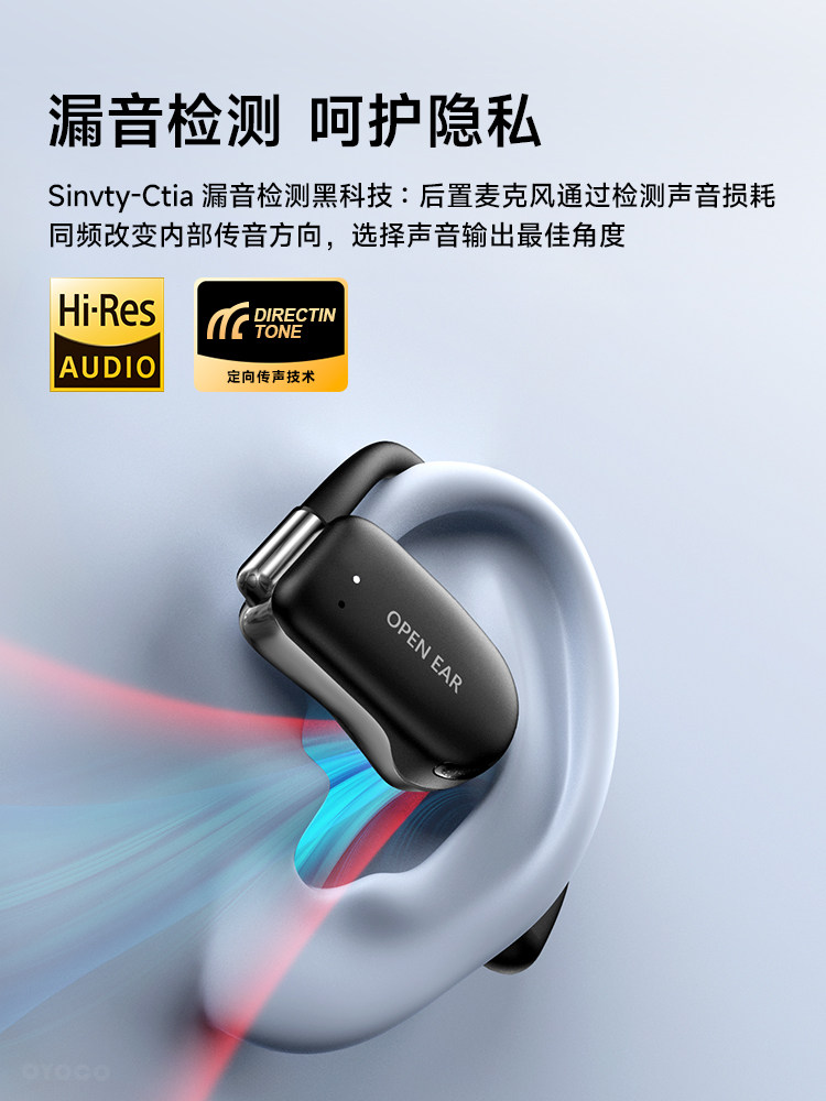 Bone Conduction Bluetooth Headphones 2024 New Model True Wireless Over-Ear Type for Sports and Running, Non-In-Ear Design, Comfortable to Wear for Long Periods Without Pain