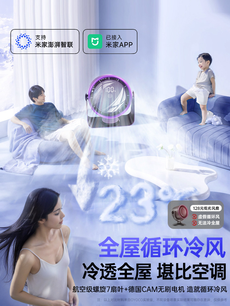 Small Fan, Desktop Electric Fan, Small-Sized, Strong Wind, Ultra-Quiet, Office Desk Mini Portable Fan, Student Dormitory Bedside Ultra-Powerful Cooling Device, Circulation Fan, Rechargeable, Long Battery Life