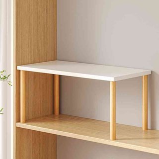 Cabinet wardrobe layered partition wooden board desktop countertop storage rack cabinet partition organizer artifact