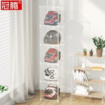 Helmet Shelf Show Rack Motorcycle Electric Car Accessories Shop Commercial Display Cabinet Hat Containing Shelf Floor