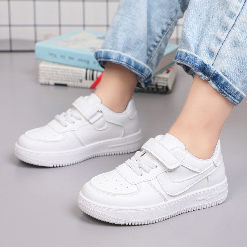 Ding Cat Spring Autumn New Children Casual Breathable Magic Sticker Low Help Sneaker Boy Shoes Woman Little White Shoes Board Shoes