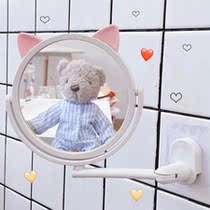 Han Feng ins girl heart non-perforated wall hanging makeup mirror European dormitory bathroom rotating princess mirror vanity mirror