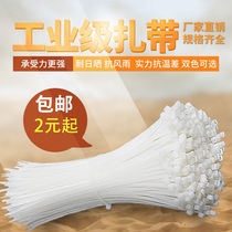 National standard full number of large packaging cable tie self-locking plastic tie large and medium size black white strapping strap