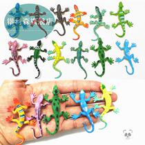 Toy Gecko gecko soft Glue insect toy model Mini small lizard color climbing