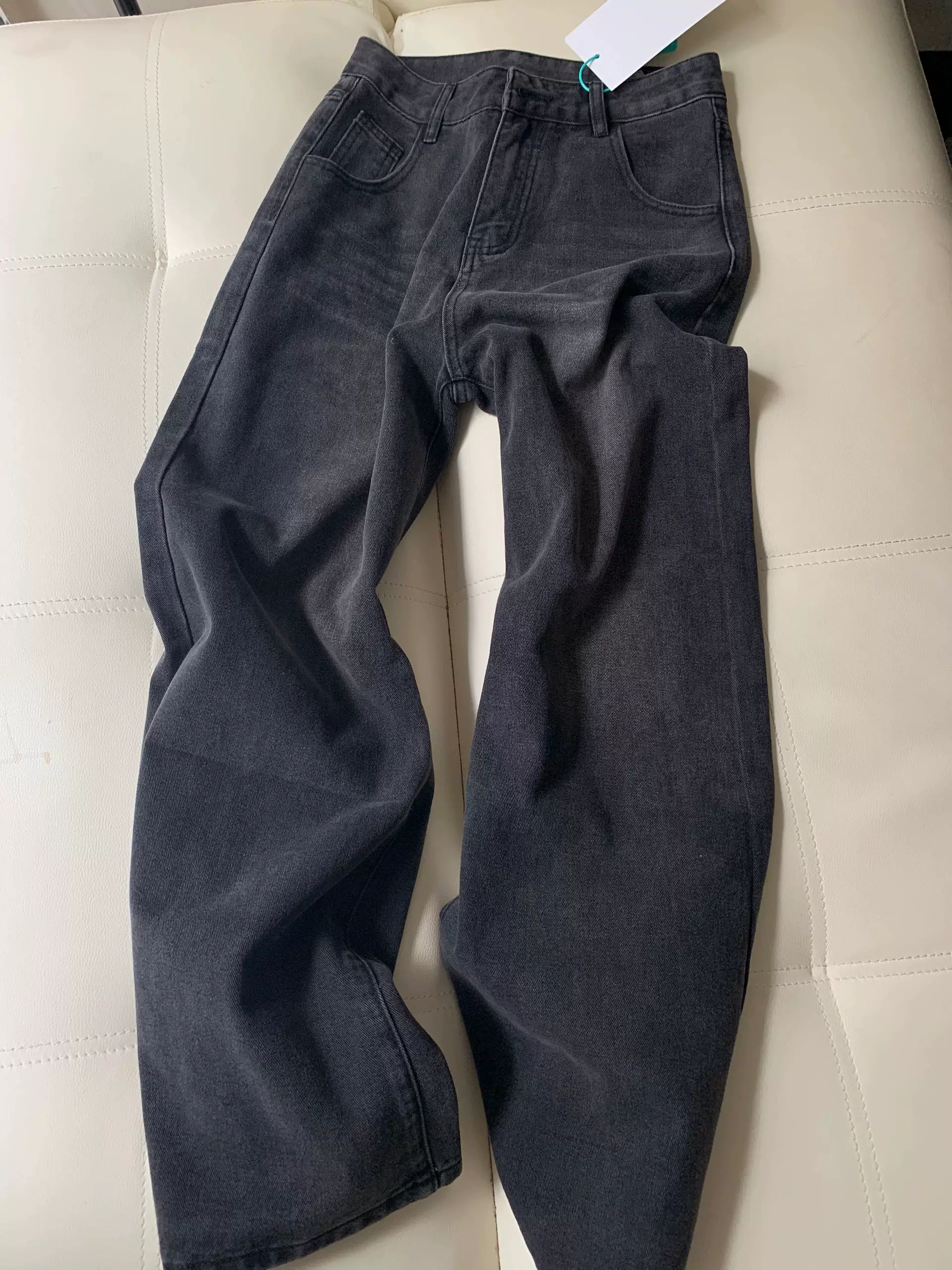 Джинсы цвета, демисезонные брюки, ляжки, высокий пояс, oversize, свободный крой