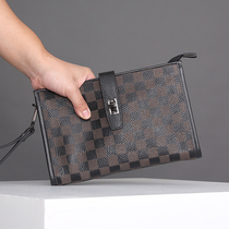 Clutch bag mens hand holding envelope bag top layer cowhide mens bag 2022 new trendy fashion handbag mens genuine leather leisure