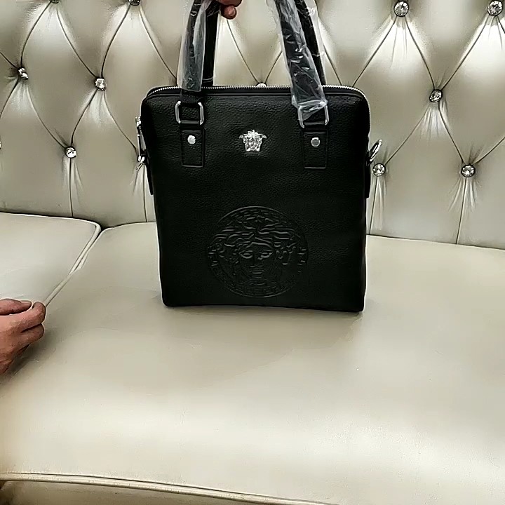 2021 Men's Vertical Handbag Handle Casual Handbag Cowhide Business Bag Satchel Bag Men's Shoulder Bag Diagonal Span