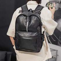 Counter 2022 trendy brand new mens leather shoulder bag mens bag school bag trendy travel bag computer backpack