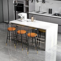 Modern Home Brief Bar Bench High Footstool Bar Bench Nordic Iron Art High Chair Backrest Coffee Hall Casual Chair