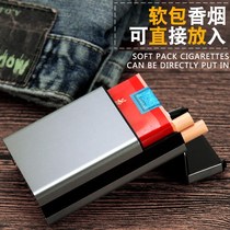 Cigarette Case Softpack Exclusive Aluminum Alloy Softbox Smoke Protection Box Men Portable Upscale Cigarette Shell Automatic Smoke Shell Cover