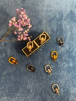 Zipper gap buckle handle bag transformation shoulder cross-shoulder cross hardware pendant DIY handmade bag accessories hanging earrings