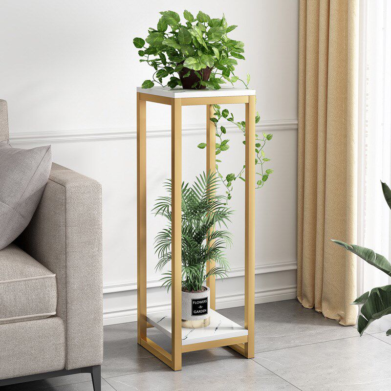 Living room Flower frame Light luxury iron art minimally modern plastic shelf Golden Ge potted chamber net bedroom balcony