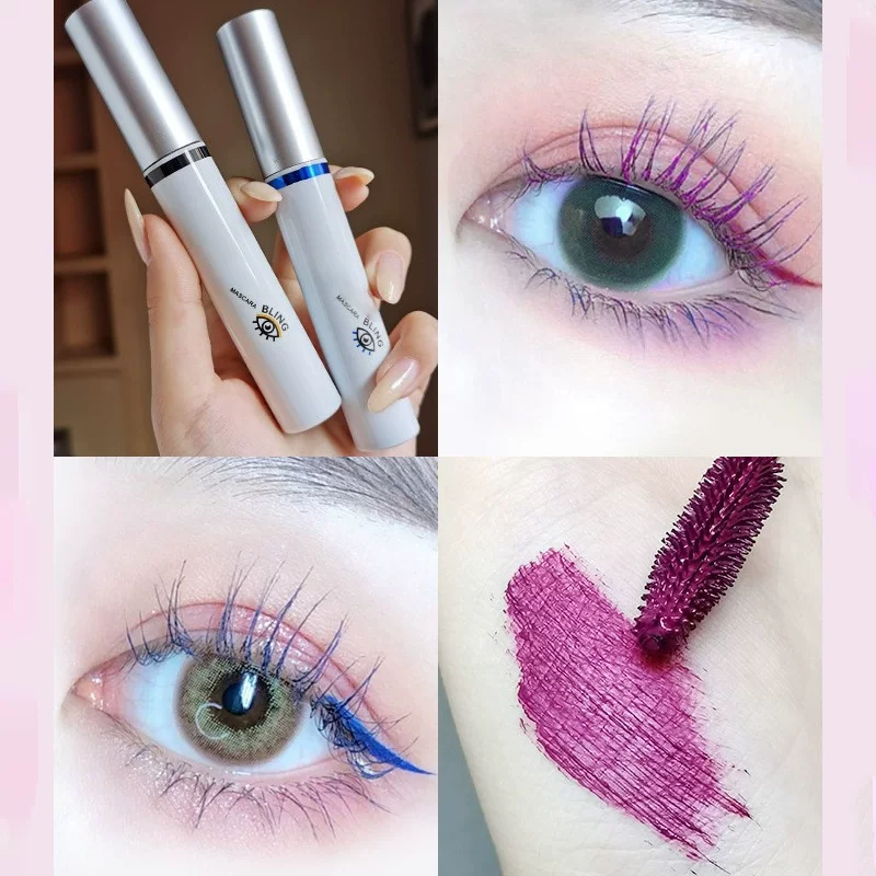 Lengthening curling long dense extra-long base blue mascara, no smudge