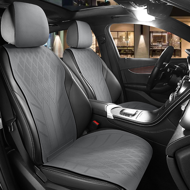 Suede Leather Car Seat Cushion, Suitable for All Seasons, Thin, Breathable Technical Fabric, Half-Cover Seat Cover, Summer Suede Seat Cushion Suede Leather Car Seat Cushion, Suitable for All Seasons, Thin, Breathable Technical Fabric, Half-Cover Seat Cover, Summer Suede Seat Cushion