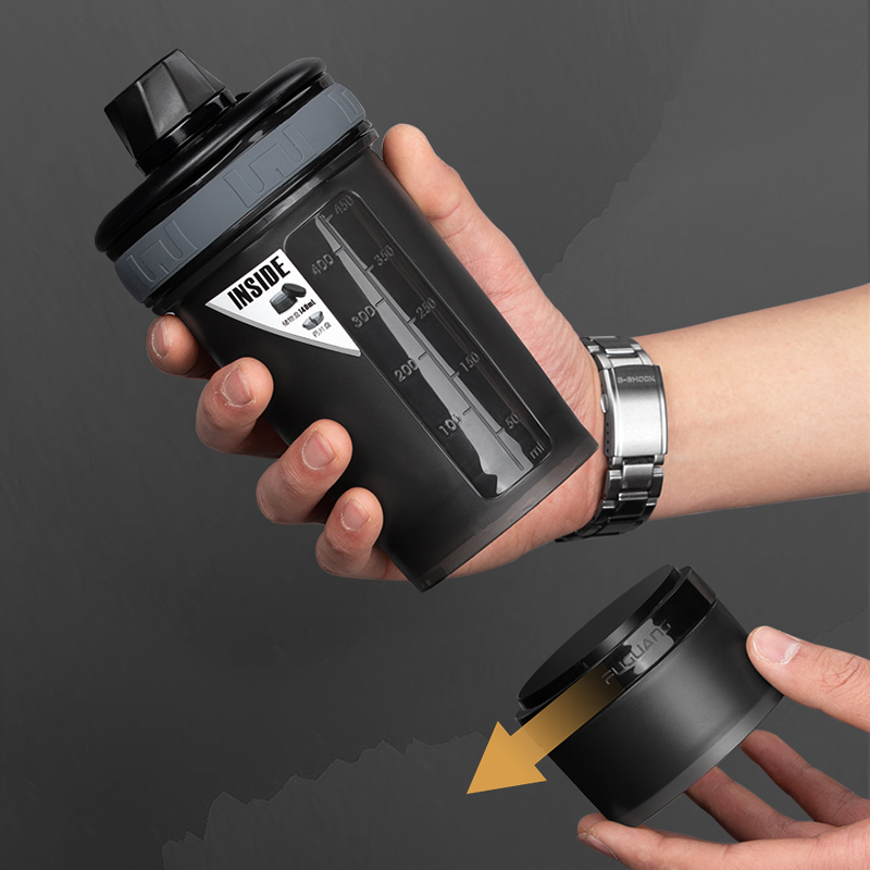 Fuguang shake cup fitness cup feeding milkshake stir protein rock scale male and female portable manual