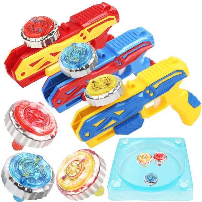 Gyro toy children boy alloy gyro gun rotating luminous combat transmitter against combat disc 3-6-10 years old