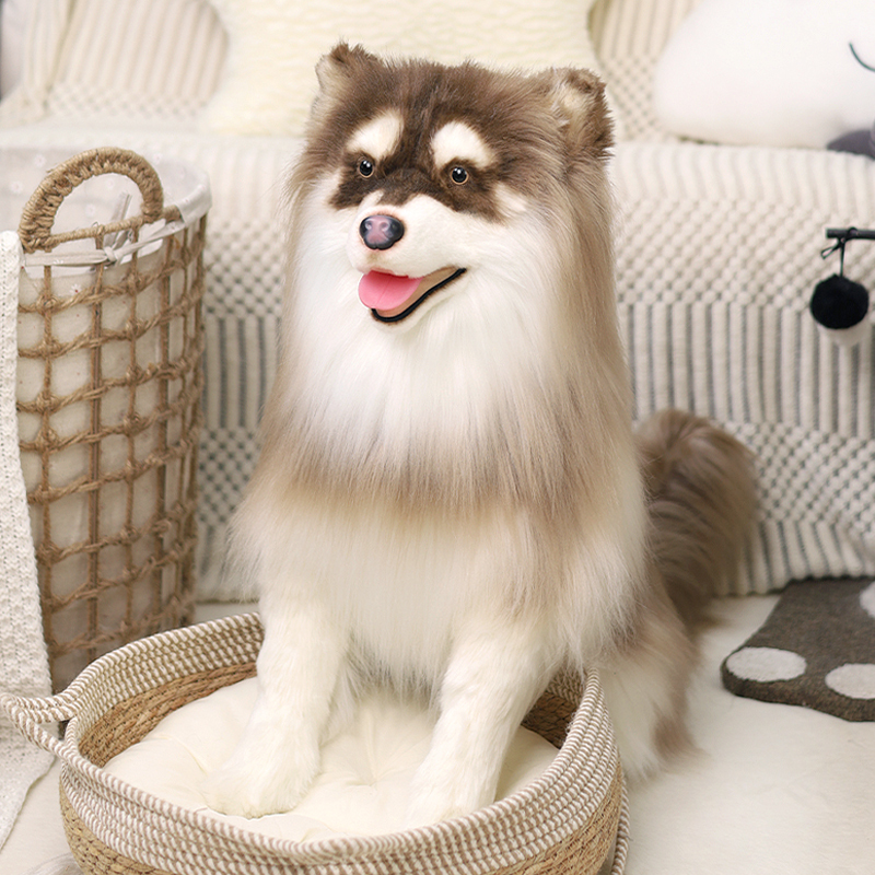 American Kabou Simulated Alaskan Dog Doll Pet Dog Doll Plush Toy Companion High-End Gift