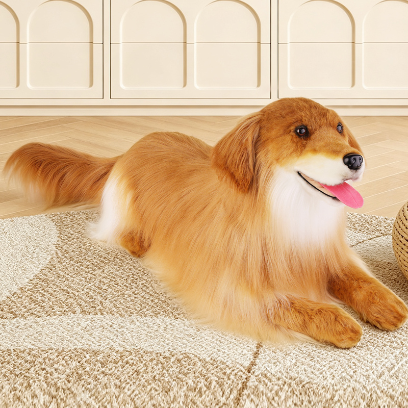 American Kado Clone Realistic Golden Retriever Pet Doll Large Dog Plush Toy High-End Gift