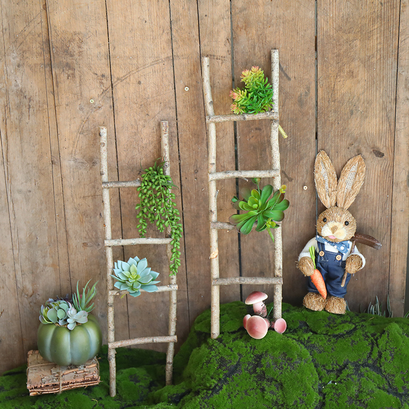 Woody Ladder Swing Piece Natural Corner Nursery Plant Corner Outdoor Decoration Microscape Villa Courtyard Garden Placement-Taobao