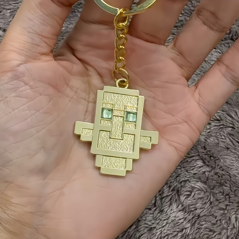 Minecraft Resurrection Immortality Totem Keychain Pendant Metal Cyber Survival Safety Blessing Backpack Mini Ornament Minecraft Resurrection Immortality Totem Keychain Pendant Metal Cyber Survival Safety Blessing Backpack Mini Ornament