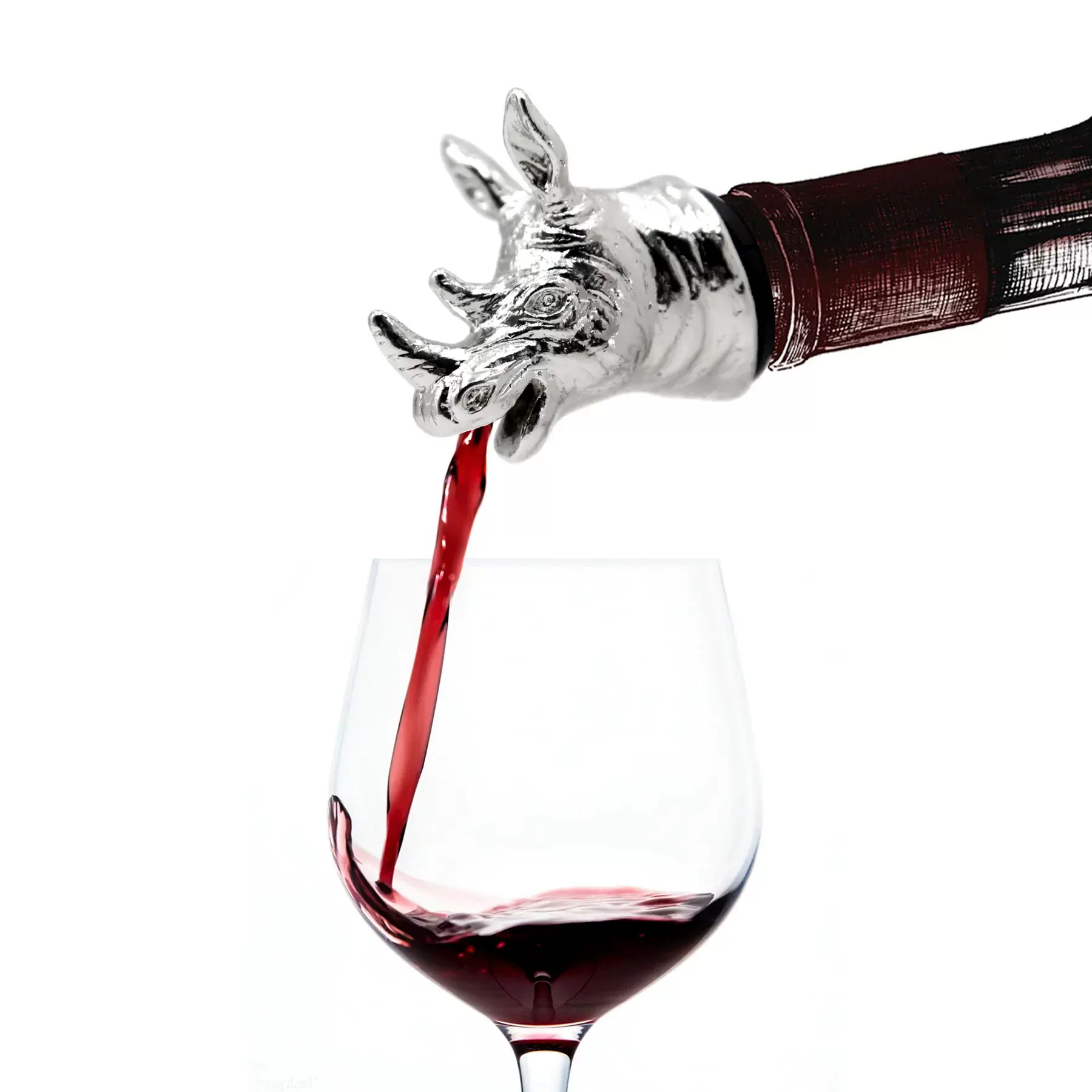 SOING stainless steel creative wine spout wine pourer drain mouth mixer wine dispenser wine pouring utensil animal wine guide