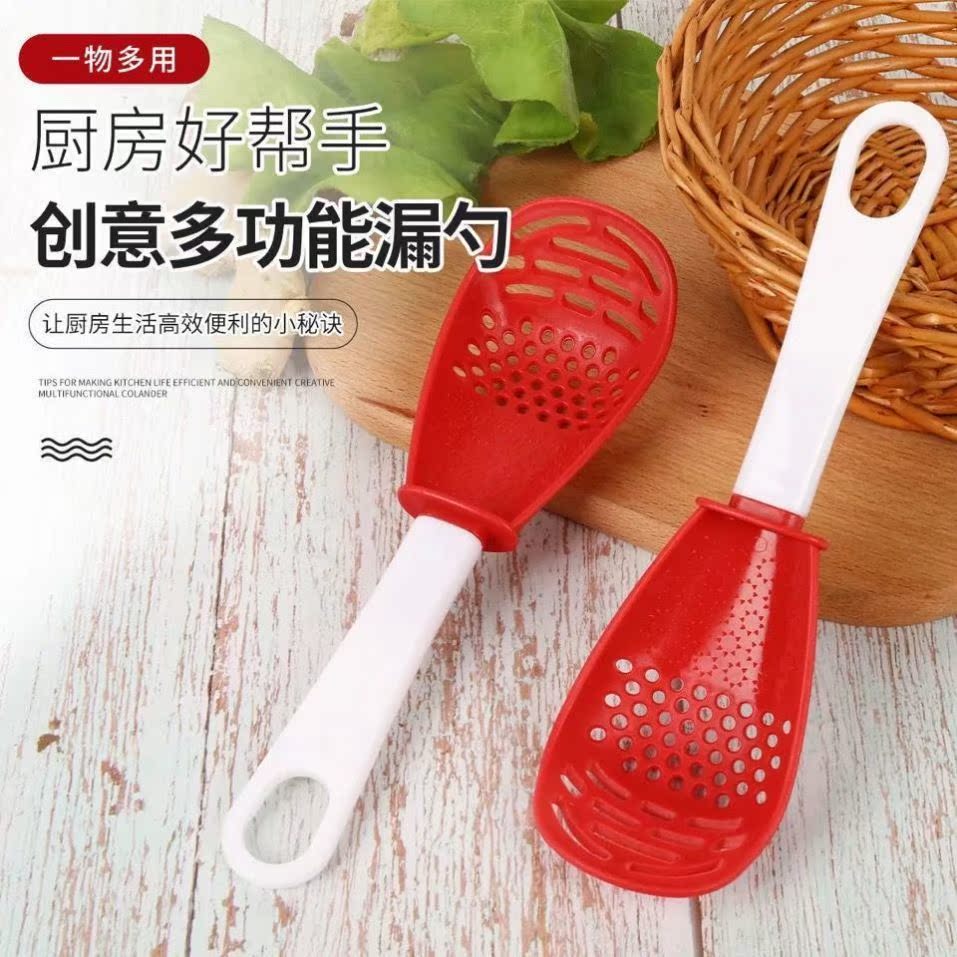 Japan Multifunction Cuisine Spoon Leaking Spoon Household filter Baby Deputy food Potato Pressed Clay Mashed Ginger Garlic Muller