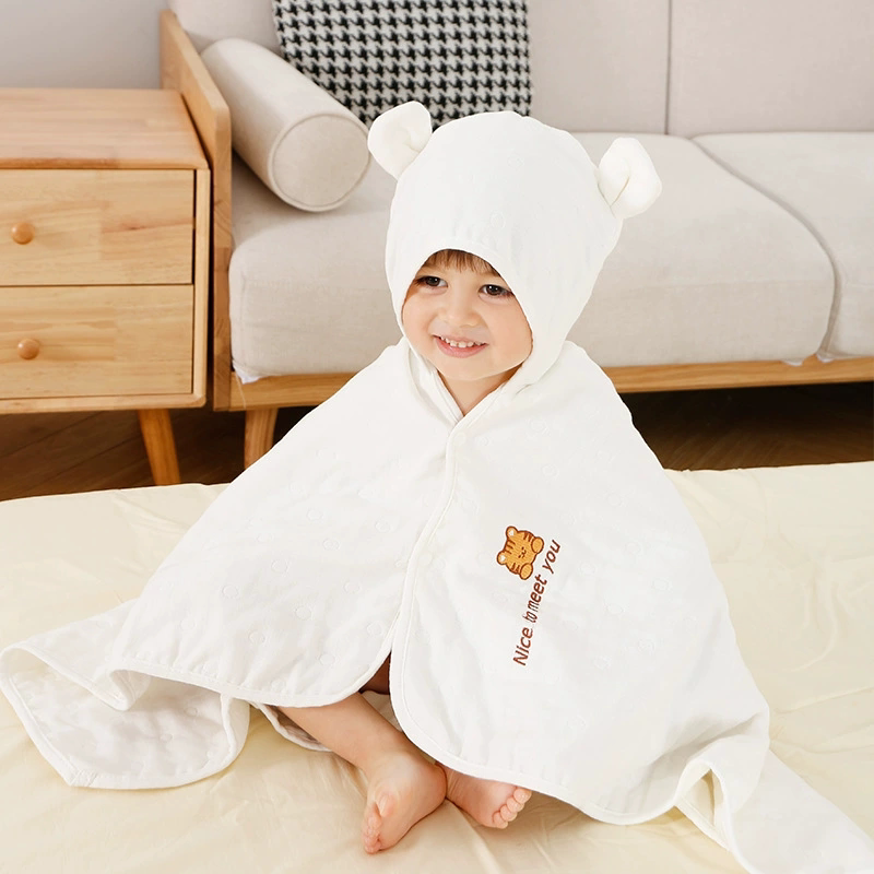Newborn baby gauze bath towel children hooded cloak baby super soft cotton special bathrobe newborn absorbent bath