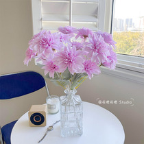 Simulation Flowers Ruyi Flowers Living Room Decoration Flower Furnishing Table Flower Art Pendulum Pieces Flower Arrangement High-end Bedroom Fake Flowers Dry Bouquet