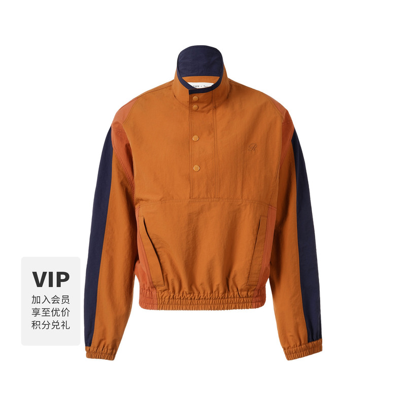 Lynee【Escape from the City】Y*L Apuri Style Loose Orange Contrast Color Pullover Sports Jacket for Women Autumn