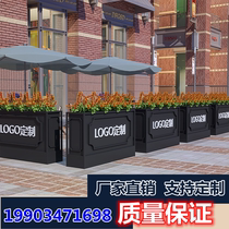 Wrought iron outdoor planting stainless steel flower box combination sales department flower tank flower pot fence partition flower bed custom flower pond