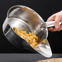 Stainless steel duckbill spoon packaging basin mixing spoon fried chicken fillet French fries shovel large funnel commercial bagging tool