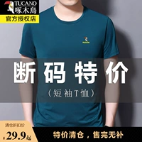 Мужская шелковая приятная телу футболка с коротким рукавом, круглый воротник, короткий рукав, для мужчины среднего возраста