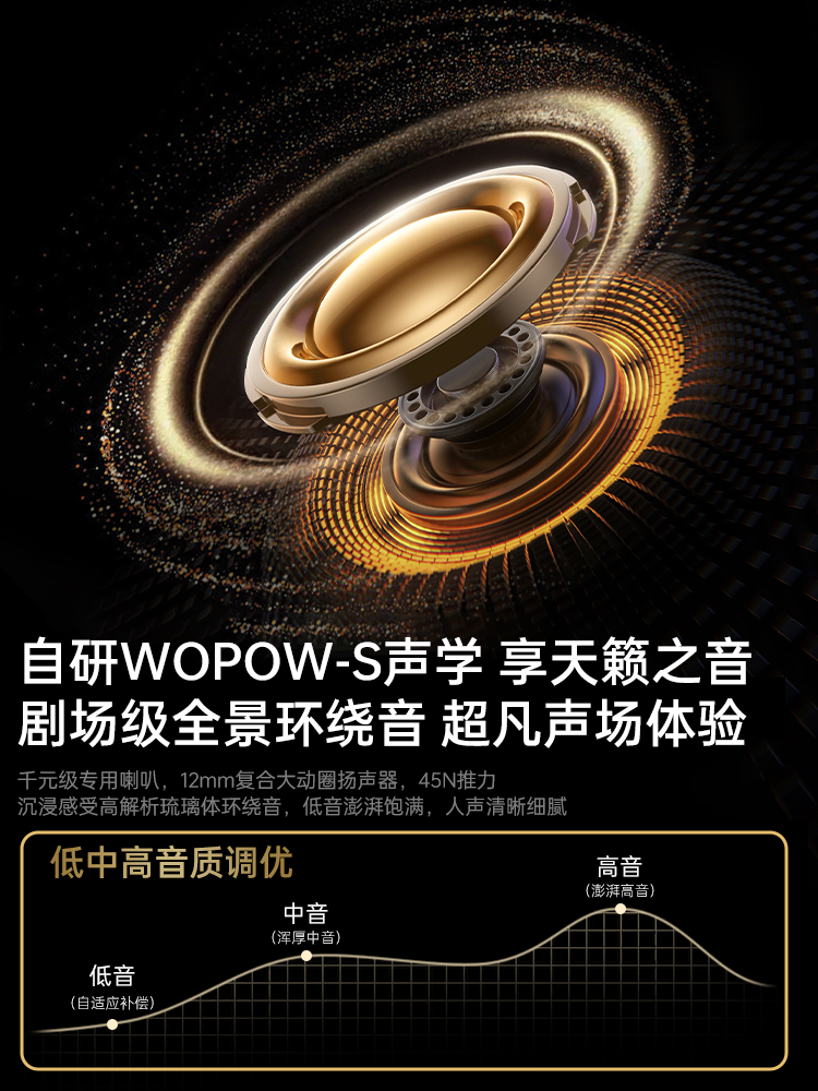 Wopin Bluetooth Earphones, Wireless, Stylish, Over-Ear, Suitable for Apple and Huawei, Open-Ear Clip-On, for Sports and Cycling, Noise-Cancelling