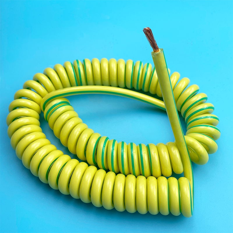 Single-Core Yellow-Green Dual-Color Grounding Spring Wire 2.54/6/10 Square Millimeter Spiral Wire Telescopic Cable Wire Guangdong Single-Core Yellow-Green Dual-Color Grounding Spring Wire 2.54/6/10 Square Millimeter Spiral Wire Telescopic Cable Wire Guangdong