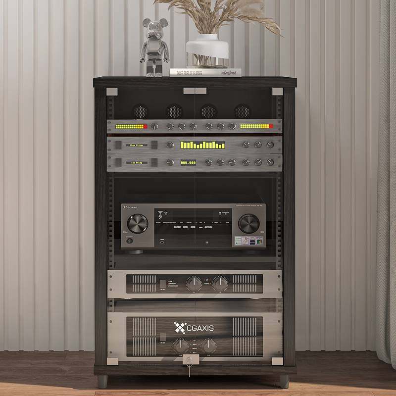 Audio and video cabinet home theater living room conference room power amplifier cabinet audio equipment equipment power amplifier rack shock-absorbing tripod