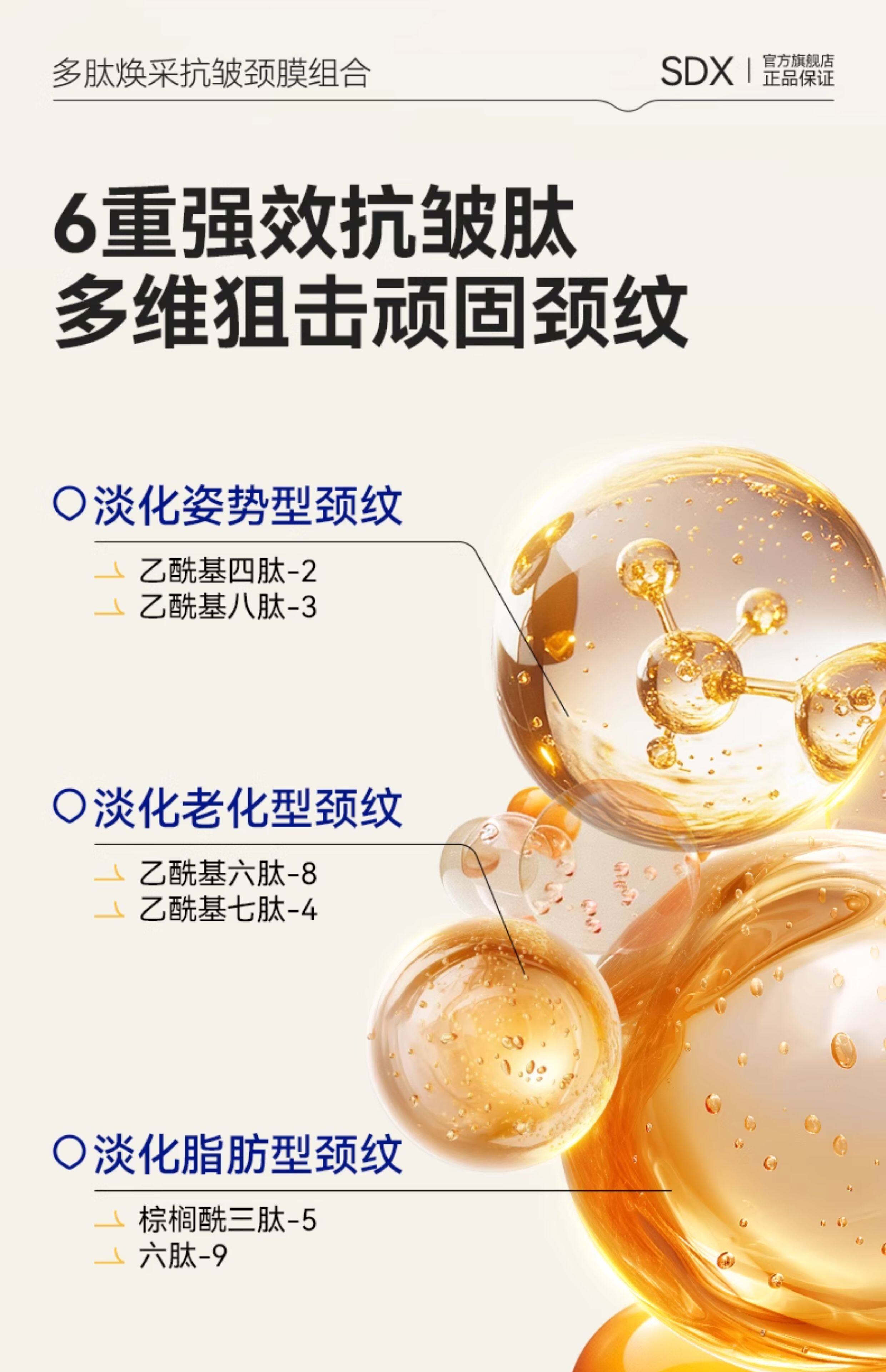 【中国直邮】  奢笛熊 颈胸手足保养 颈膜 多肽紧致抗皱去颈纹贴 保湿补水焕亮脖子护理颈霜面膜 7片/盒