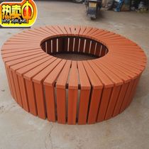 Custom Surrounding Tree Chair Square Outdoor Round Chair Plastic Wood Park Chair Tree Surround Chair Round Seat Embalming Wooden Bench to make tree