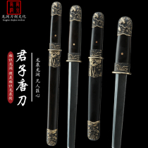 Dragon Springs Dragon Stream Knife Sword Gentleman Tang Cross Knife Integrated Short Knife Short Sword Ring First Forged Steel Burning Blade Knife Unopened Blade