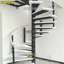 Rotating Stairway Indoor Duplex Penthouse Modern Middle Post Solid Wood Loft Apartment Villa Custom Small Home Stairs