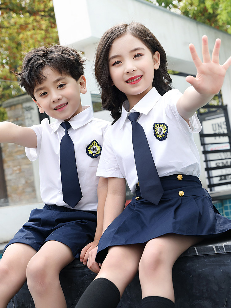 Summer children's school uniform suit primary school first grade school entrance photo class service kindergarten garden uniform chorus performance costume