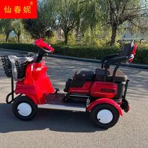 Small bus electric quadrupler rover adult helps battery car pick up children with shuttle shut factory