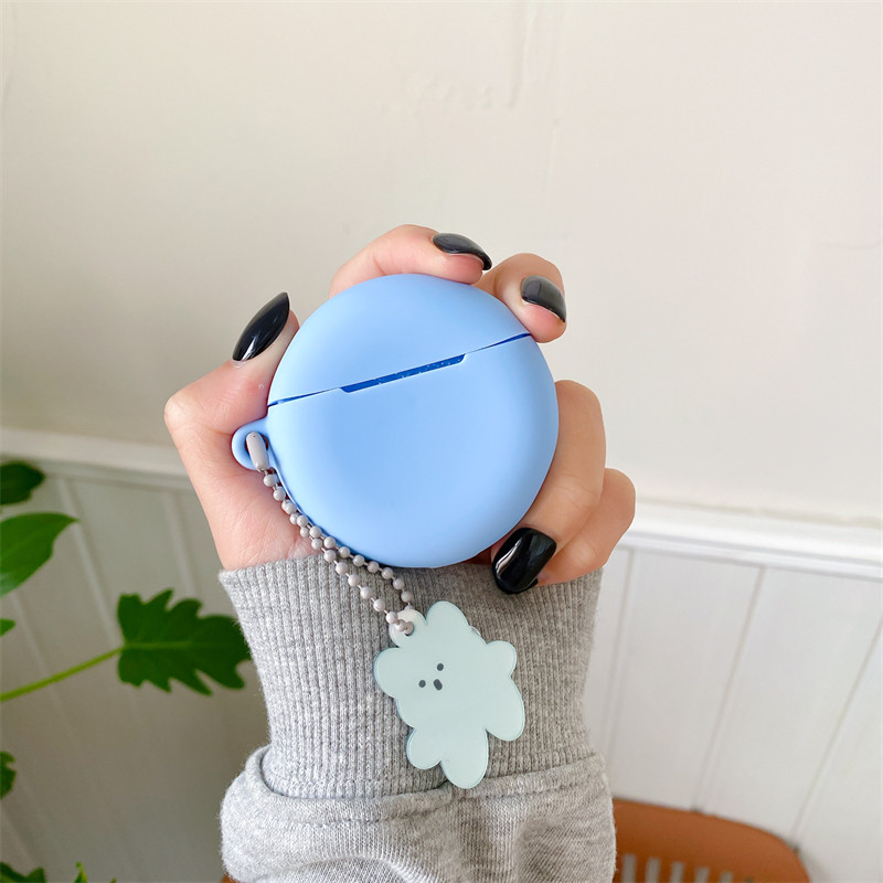 Suitable for freebuds4 protective sleeve Huawei 4th generation protective shell earphone sleeve liquid silicone soft shell bear pendant
